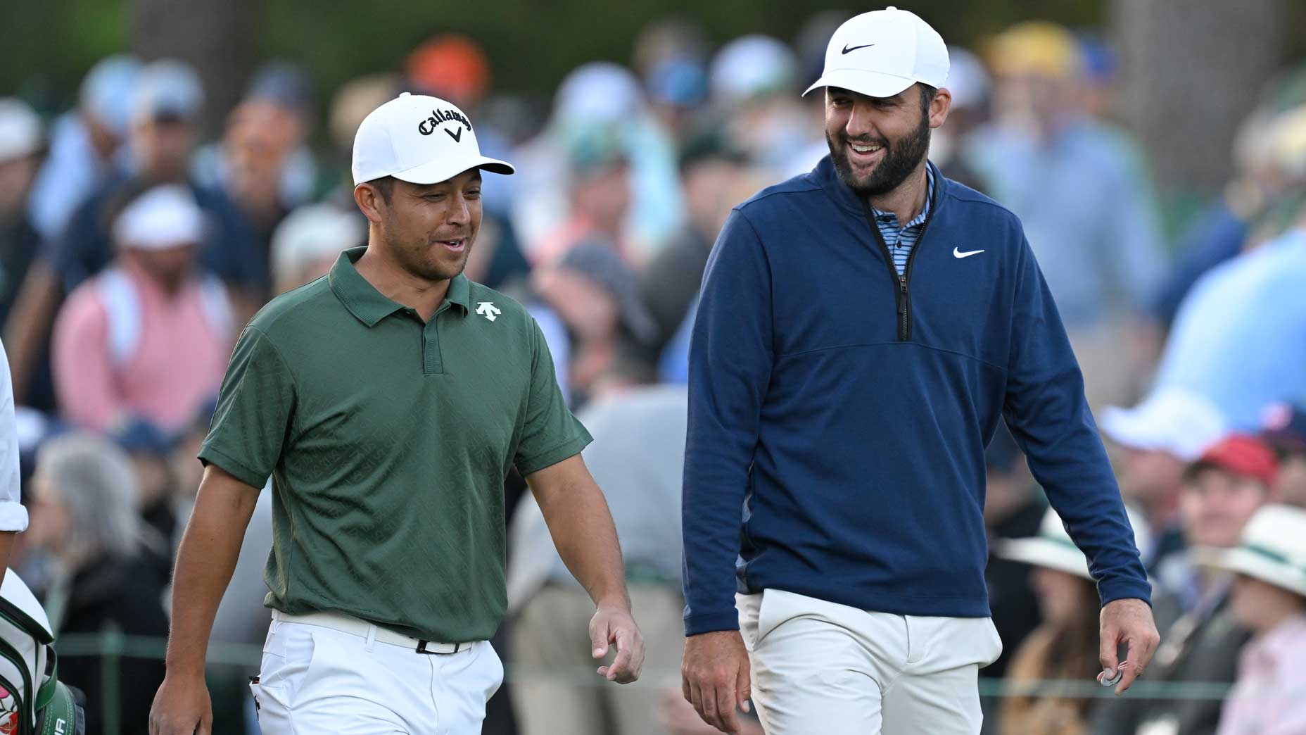 Scottie Scheffler and Xander Schauffele at the Masters.